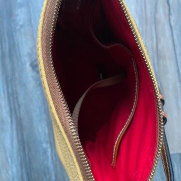 Dooney & Bourke Pebble Leather Crossbody Yellow Mustard - Picture 7 of 8